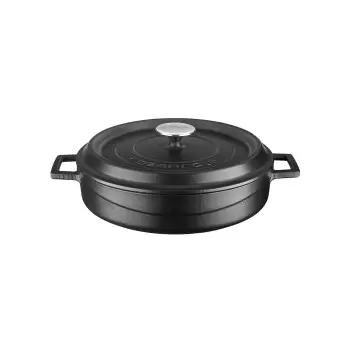 TURGLA TTMNS28MBLK Turgla Cast Iron dia.11" h:2" 3.75 qt. Round Mat...