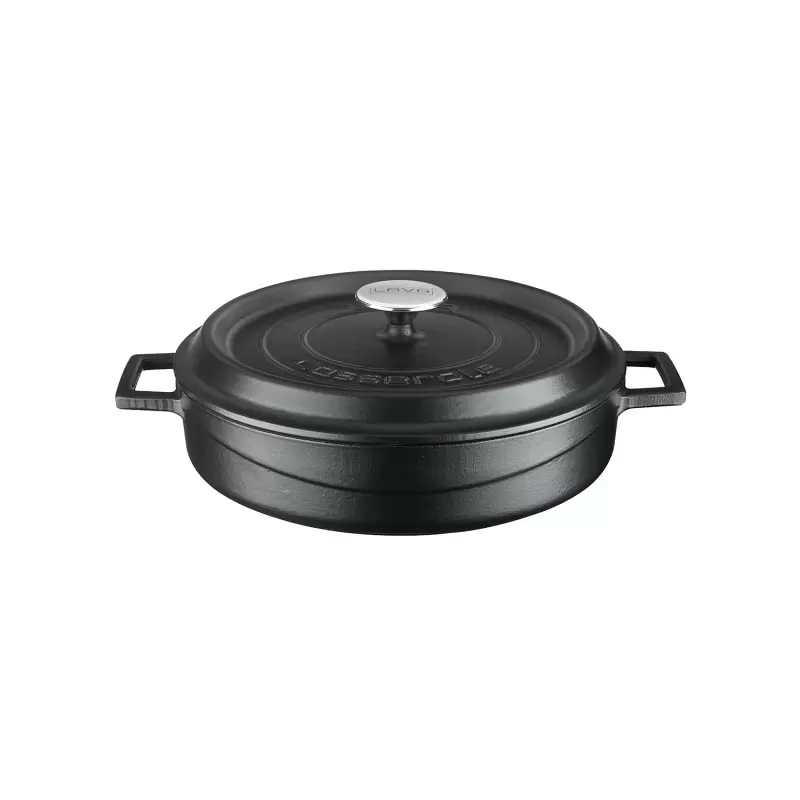 TURGLA TTMNS28MBLK Turgla Cast Iron dia.11" h:2" 3.75 qt. Round Mat...