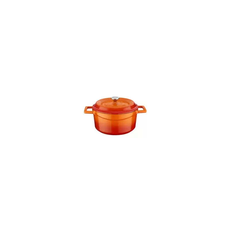 TURGLA TTMN20ORG Turgla Cast Iron dia.7.75" h:4" 3 qt. Round Orange...
