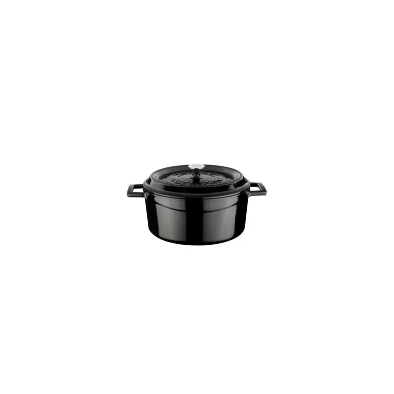 TURGLA TTMN24BLK Turgla Cast Iron dia.9.5" h:4" 4.75 qt. Round Blac...
