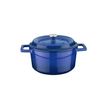 TURGLA TTMN20CBL Turgla Cast Iron dia.7.75" h:4" 3 qt. Round Blue C...
