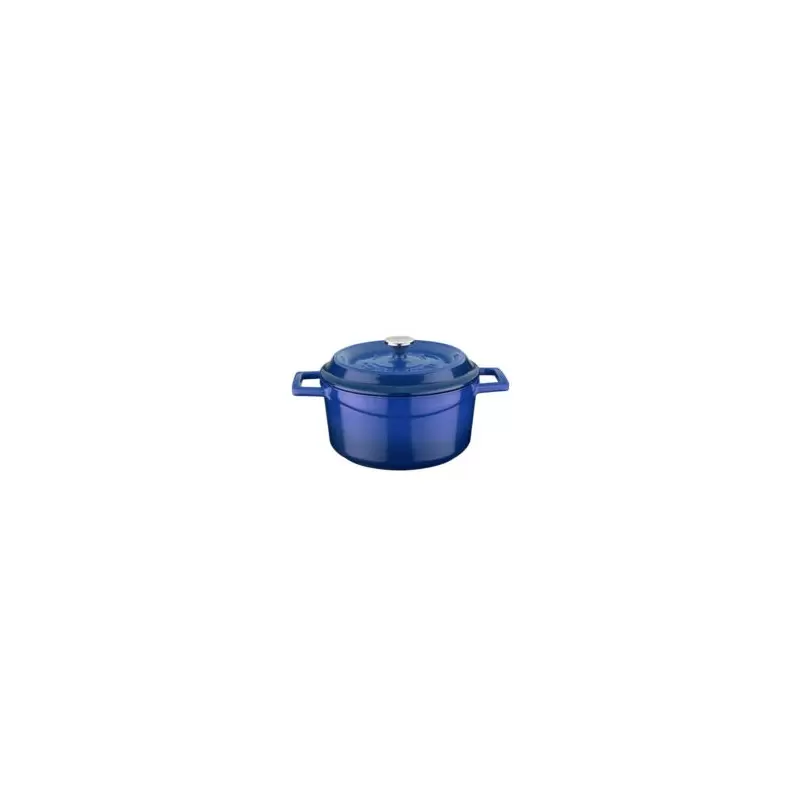 TURGLA TTMN20CBL Turgla Cast Iron dia.7.75" h:4" 3 qt. Round Blue C...