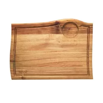 TURGLA TRG02SB Turgla Wood 12" x 9" Rectangular Brown Wood Serving