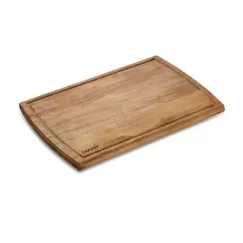 TURGLA TRG01SB Turgla Wood 15" x 9" Rectangular Brown Wood Serving