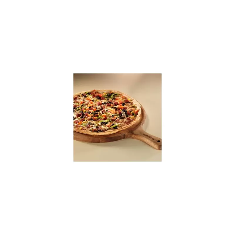 TURGLA TRG01PZ Turgla Wood dia.17" h:0.75" Round Brown Wood Serving