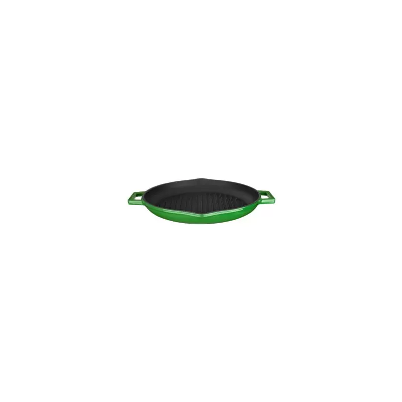 TURGLA TCB1330GRN Turgla Cast Iron dia.11.75" h:2" 3 qt. Round Gree...