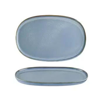 TURGLA SKYHYG34OV Turgla Bone China Sky 13" x 9" x h:0.75" Oval Blu...