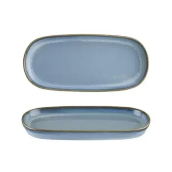 TURGLA SKYHYG21OV Turgla Bone China Sky 8.5" x 4" x h:0.75" Oval Bl...