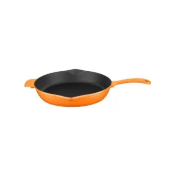 TURGLA SKRND28ORG Turgla Cast Iron dia.11" h:2" Round Orange Cast I...