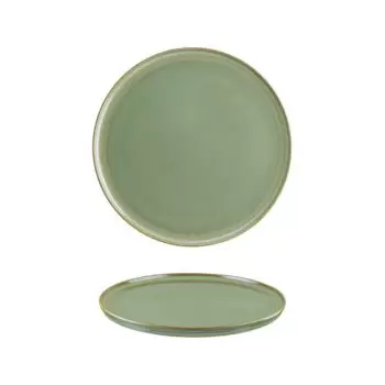 TURGLA SAGHYG28DZ Turgla Bone China Sage dia.11" Round Green Porcel...