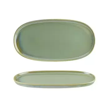 TURGLA SAGHYG30OV Turgla Bone China Sage 12" x 6.25" x h:0.75" Oval...