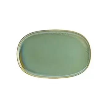 TURGLA SAGHYG34OV Turgla Bone China Sage 13" x 9" x h:0.75" Oval Gr...