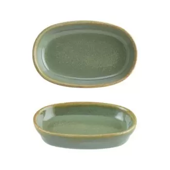 TURGLA SAGHYG10OV Turgla Bone China Sage 4" x 2.5" x h:0.75" Oval G...