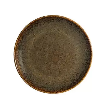 TURGLA OTIGRM27DZ Turgla Bone China Tierra dia.10.5" Round Brown Po...
