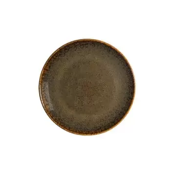 TURGLA OTIGRM21DZ Turgla Bone China Tierra dia.8.25" Round Brown Po...