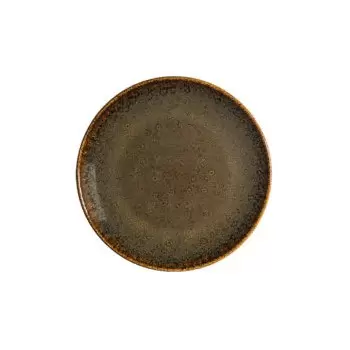 TURGLA OTIGRM17DZ Turgla Bone China Tierra dia.6.75" Round Brown Po...