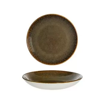 TURGLA OTIBLM25CK Turgla Bone China Tierra dia.10" h:2" 44 oz. Roun...