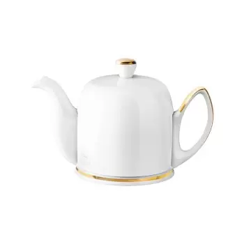 Degrenne 243794 Degrenne Salam Gold Tea Pot 4 Cups White & Gold Bod...