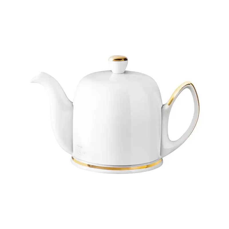 Degrenne 243794 Degrenne Salam Gold Tea Pot 4 Cups White & Gold Bod...