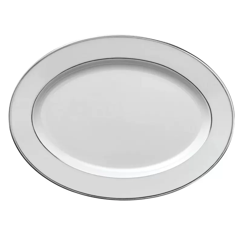 Degrenne 190069 Degrenne Galon Platine Oval Dish 36.5 x 26.5 cm - 3...
