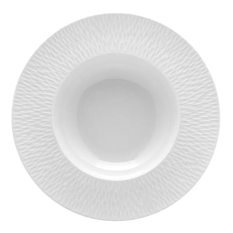 Degrenne 223954 Degrenne Boreal Satin White Round Soup/Pasta Bowl W...