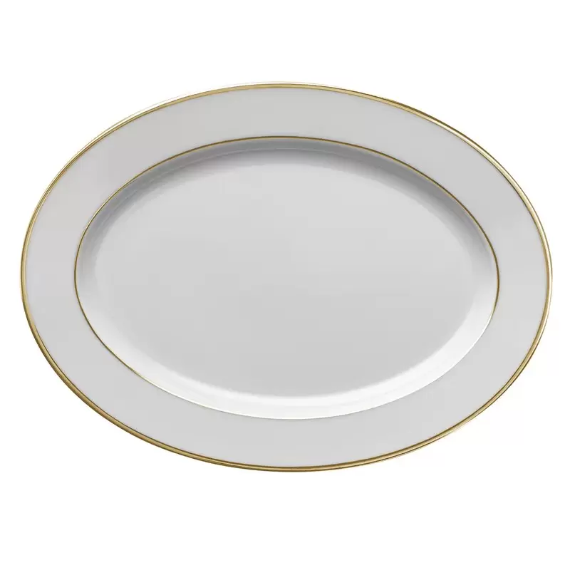 Degrenne 241095 Degrenne Galon Or Oval Dish 36.5 x 26.5 cm - 36.5 x...