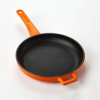 TURGLA TCB1220DORG Turgla Cast Iron dia.7.75" h:1" Round Orange Cas...