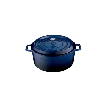 TURGLA TCB1114CBL Turgla Cast Iron dia.5.5" h:2" 26 oz. Round Blue ...