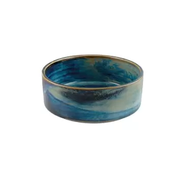 TURGLA SPH8JO Turgla Bone China Sapphire dia.8.25" Round Blue Porce...