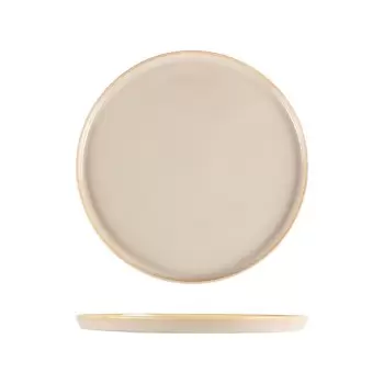 TURGLA SANHYG28DZ Turgla Bone China Sand dia.11" Round Beige Porcel...