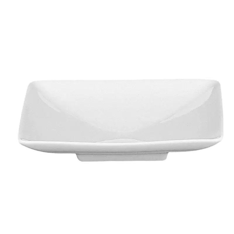 Degrenne 136502 Degrenne Modulo White Square Bowl. Footed Coupe - 1...