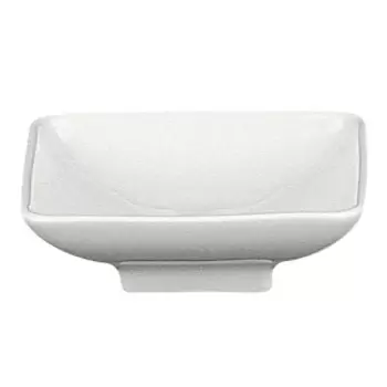 Degrenne 136503 Degrenne Modulo White Square Bowl. Footed Coupe - 8...