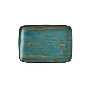 TURGLA MDRMTMOV26DT Turgla Bone China Madera 9" x 6" Rectangular De...