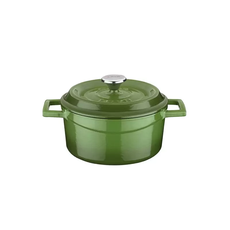 TURGLA TTMN10GRN Turgla Cast Iron dia.4" h:2" 13 oz. Round Green Ca...
