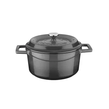 TURGLA TTMN10GRY Turgla Cast Iron dia.4" h:2" 13 oz. Round Grey Cas...