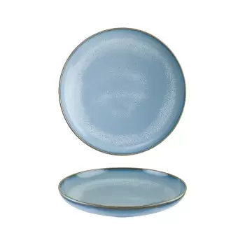 TURGLA SKYHYG25CK Turgla Bone China Sky dia.9.75" h:2" Round Blue P...