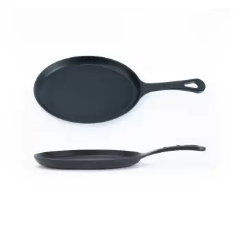 TURGLA TCB521724 Turgla Cast Iron 9.25" x 7" x h:1" Oval Black Cast...
