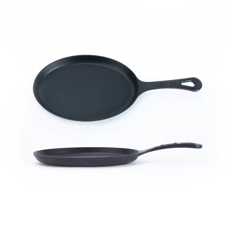 TURGLA TCB521724 Turgla Cast Iron 9.25" x 7" x h:1" Oval Black Cast...
