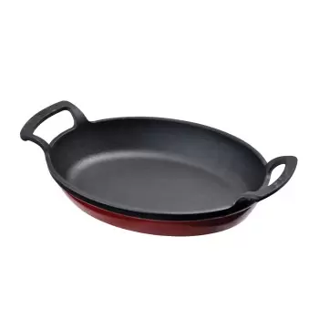 TURGLA TCB2414ROTRED Turgla Cast Iron 9" x 6.75" x h:2.5" Oval Red ...