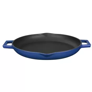 TURGLA TCB1330CBL Turgla Cast Iron dia.11.75" h:2" 3 qt. Round Blue...