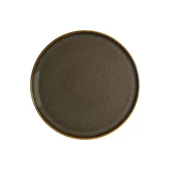 TURGLA OTIGRM32PZ Turgla Bone China Tierra dia.12.75" Round Brown P...