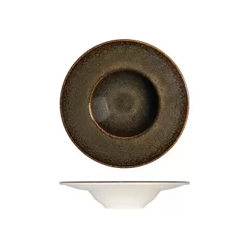 TURGLA OTIBNC28CK Turgla Bone China Tierra dia.11" h:2.5" 14 oz. Ro...