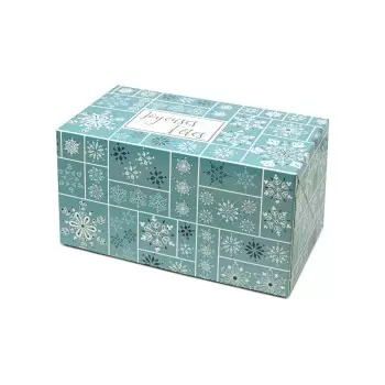 Pastry Chef's Boutique 73022 Rectangle Blue Snowflakes Dessert Buch...