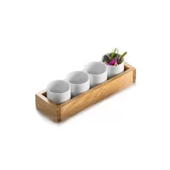 Pordamsa V0705-4610 Pordamsa Zen Set 4 Degus 27 x 9 cm