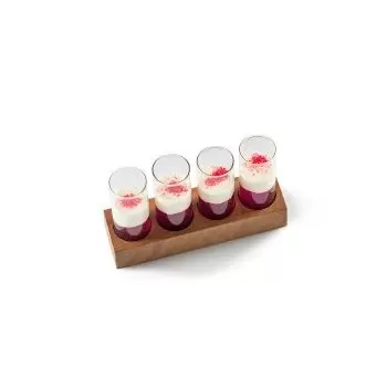 Pordamsa A1062-4100RF Pordamsa Set 4 Boro Schnapps - Walnut Tray 16...