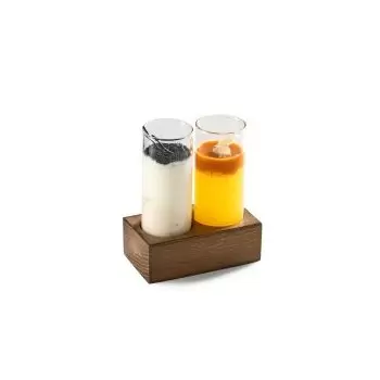 Pordamsa A1062-2100RF Pordamsa Set 2 Boro Schnapps - Walnut Tray 8 ...