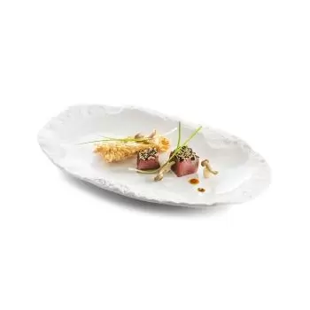 Pordamsa V0122-0628 Pordamsa Roca Oval Tray Mat/Gloss 30 x 16 cm