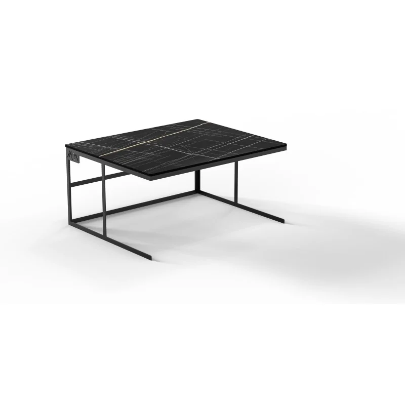 Moa Design MOAMN21.NER-04 Moa Alzata Modern Minimalist Line Black S...