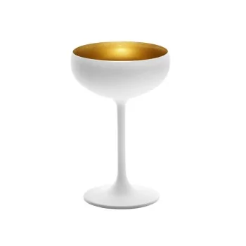 Pordamsa XSTOL-27086 Pordamsa White & Gold Champagne Glass