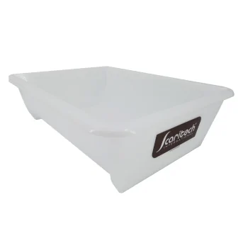 01844 Plastic Rectangular Dough Container - 20 Liters - Rounded Cor...